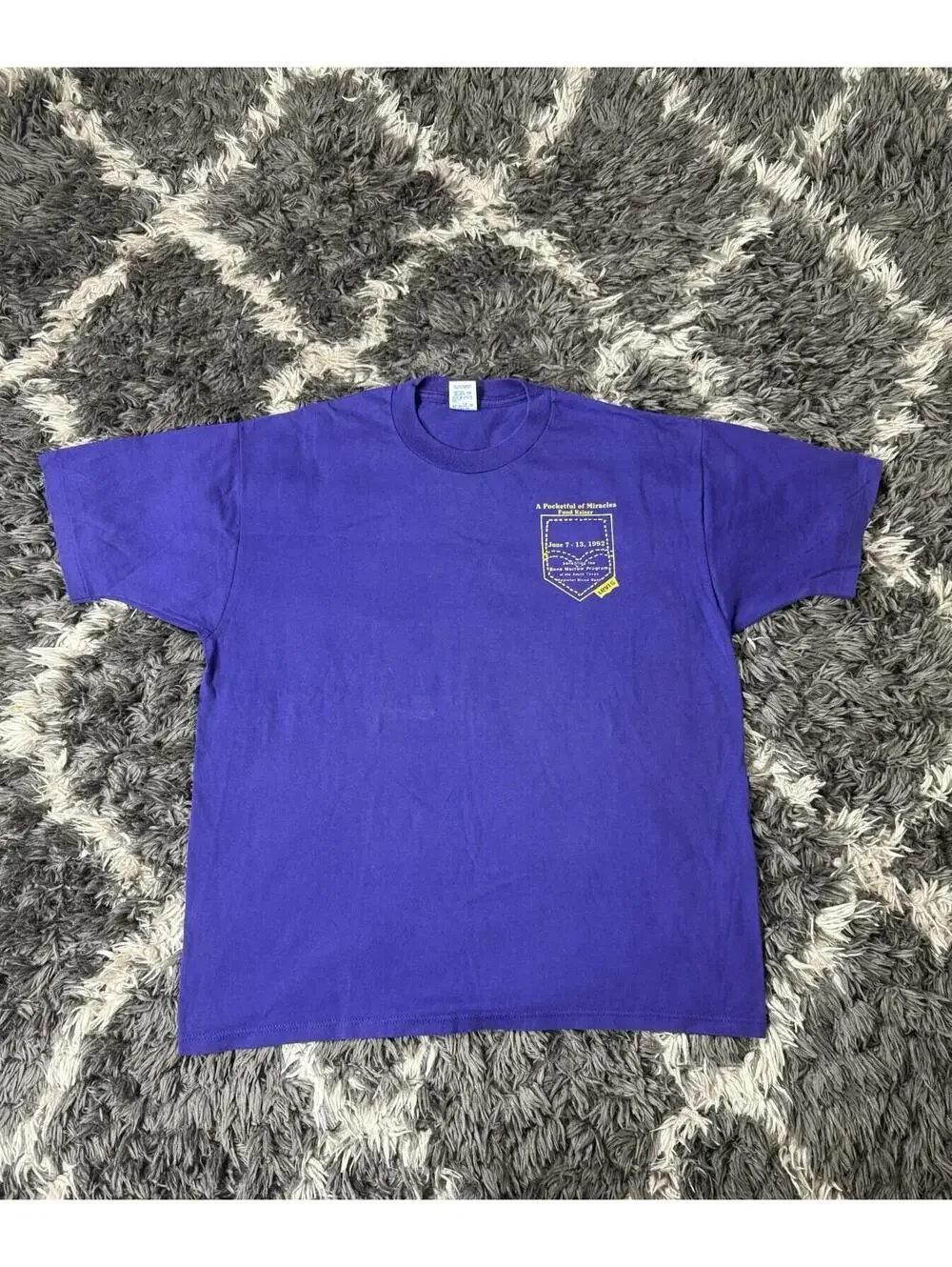 Vintage 90s Levis T Shirt XL Purple 1992 Single Stitch USA Made JERZEES